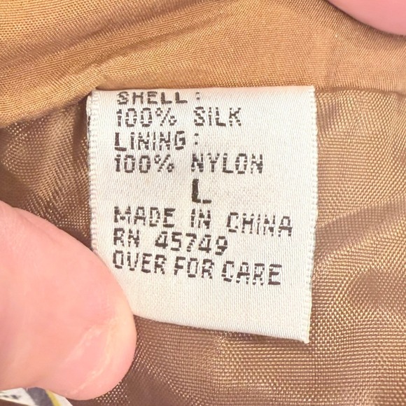 VTG 100% silk EVR Large Western Fringed Jacket Brown boho cowgirl y2k indie slea - Picture 5 of 9